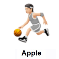 Person Bouncing Ball: Light Skin Tone on Apple iOS