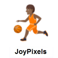 Person Bouncing Ball: Medium-Dark Skin Tone on JoyPixels