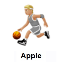 Person Bouncing Ball: Medium-Light Skin Tone on Apple iOS