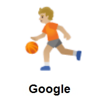 Person Bouncing Ball: Medium-Light Skin Tone on Google Android