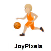 Person Bouncing Ball: Medium-Light Skin Tone on JoyPixels