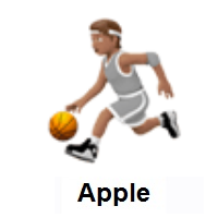 Person Bouncing Ball: Medium Skin Tone on Apple iOS