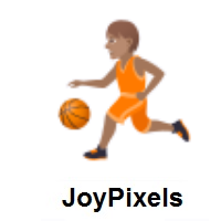 Person Bouncing Ball: Medium Skin Tone on JoyPixels