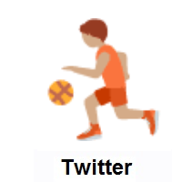 Person Bouncing Ball: Medium Skin Tone on Twitter Twemoji