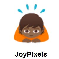Person Bowing: Medium-Dark Skin Tone on JoyPixels