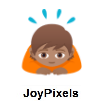 Person Bowing: Medium Skin Tone on JoyPixels