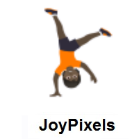 Person Cartwheeling: Dark Skin Tone on JoyPixels