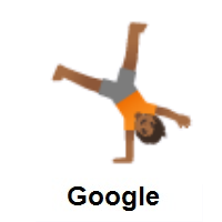 Person Cartwheeling: Medium-Dark Skin Tone on Google Android