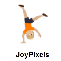 Person Cartwheeling: Medium-Light Skin Tone on JoyPixels