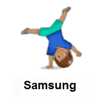 Person Cartwheeling: Medium Skin Tone on Samsung