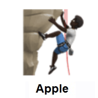 Person Climbing: Dark Skin Tone on Apple iOS