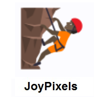 Person Climbing: Dark Skin Tone on JoyPixels