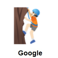 Person Climbing: Light Skin Tone on Google Android