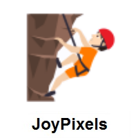 Person Climbing: Light Skin Tone on JoyPixels