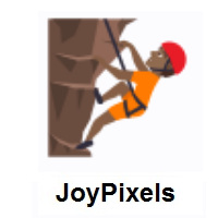 Person Climbing: Medium-Dark Skin Tone on JoyPixels