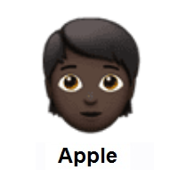 Person: Dark Skin Tone on Apple iOS