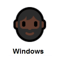 Person: Dark Skin Tone, Beard on Microsoft Windows