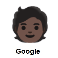 Person: Dark Skin Tone on Google Android