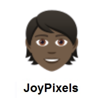 Person: Dark Skin Tone on JoyPixels