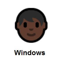 Person: Dark Skin Tone on Microsoft Windows