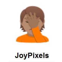 Person Facepalming: Medium Skin Tone on JoyPixels