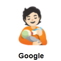 Person Feeding Baby: Light Skin Tone on Google Android