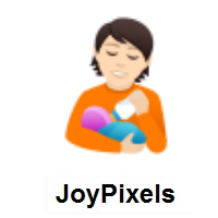 Person Feeding Baby: Light Skin Tone on JoyPixels