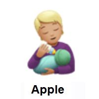 Person Feeding Baby: Medium-Light Skin Tone on Apple iOS