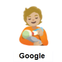 Person Feeding Baby: Medium-Light Skin Tone on Google Android