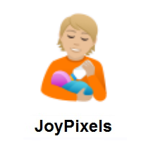 Person Feeding Baby: Medium-Light Skin Tone on JoyPixels