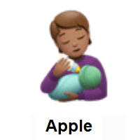Person Feeding Baby: Medium Skin Tone on Apple iOS