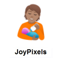 Person Feeding Baby: Medium Skin Tone on JoyPixels