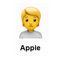 Depressive: Person Frowning on Apple iOS