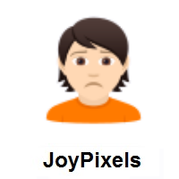 Person Frowning: Light Skin Tone on JoyPixels