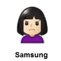 Person Frowning: Light Skin Tone on Samsung