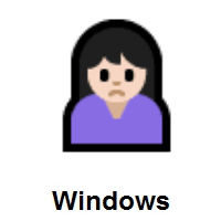 Person Frowning: Light Skin Tone on Microsoft Windows