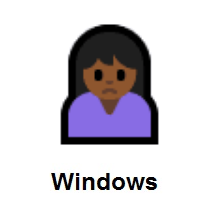 Person Frowning: Medium-Dark Skin Tone on Microsoft Windows