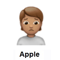 Person Frowning: Medium Skin Tone on Apple iOS