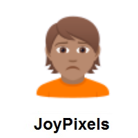 Person Frowning: Medium Skin Tone on JoyPixels