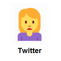 Depressive: Person Frowning on Twitter Twemoji