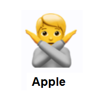 Person Gesturing NO on Apple iOS