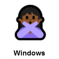 Person Gesturing NO: Medium-Dark Skin Tone on Microsoft Windows