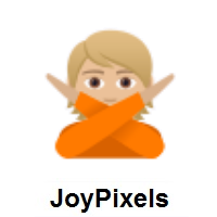 Person Gesturing NO: Medium-Light Skin Tone on JoyPixels