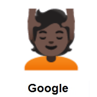 Person Getting Massage: Dark Skin Tone on Google Android