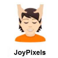 Person Getting Massage: Light Skin Tone on JoyPixels