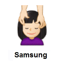 Person Getting Massage: Light Skin Tone on Samsung