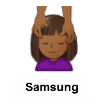 Person Getting Massage: Medium-Dark Skin Tone on Samsung