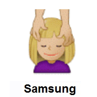 Person Getting Massage: Medium-Light Skin Tone on Samsung
