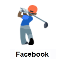Person Golfing: Dark Skin Tone on Facebook