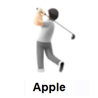 Person Golfing: Light Skin Tone on Apple iOS